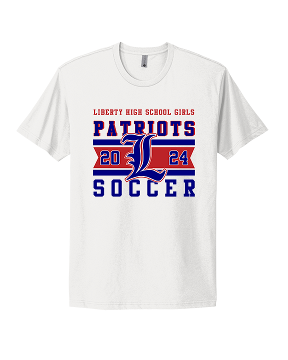 Liberty HS Girls Soccer Stamp 24 - Mens Select Cotton T-Shirt