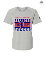 Liberty HS Girls Soccer Stamp 24 - Womens Adidas Performance Shirt