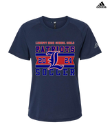 Liberty HS Girls Soccer Stamp 24 - Womens Adidas Performance Shirt