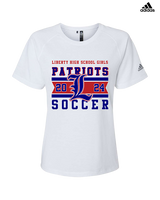 Liberty HS Girls Soccer Stamp 24 - Womens Adidas Performance Shirt