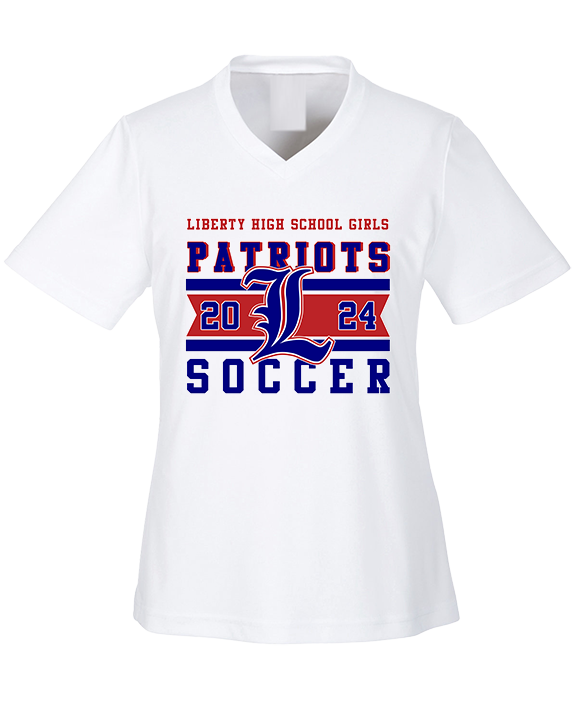 Liberty HS Girls Soccer Stamp 24 - Womens Performance Shirt