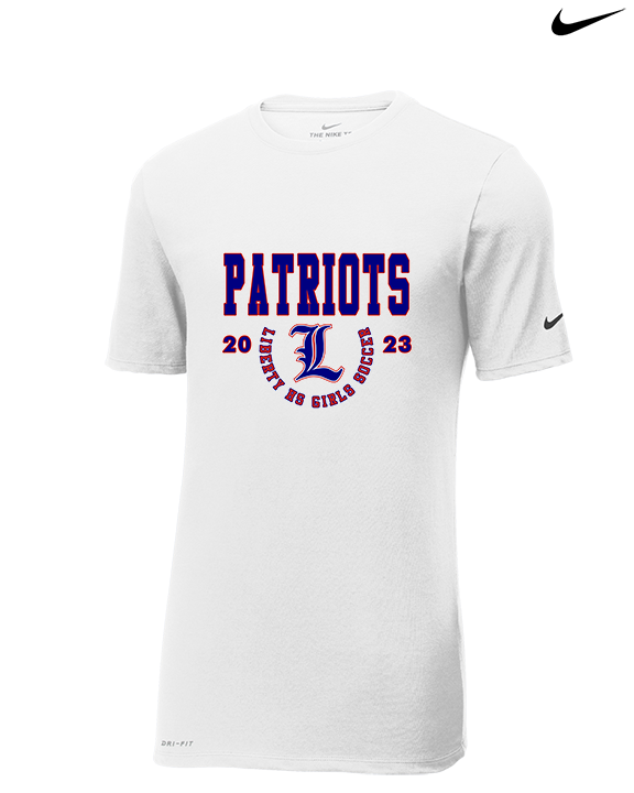 Liberty HS Girls Soccer Swoop 23 - Mens Nike Cotton Poly Tee