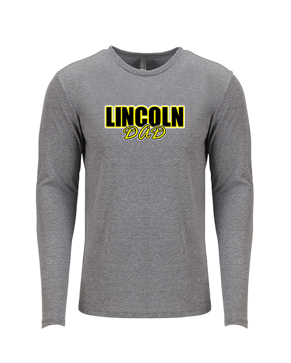 Lincoln HS Flag Football Dad - Tri-Blend Long Sleeve