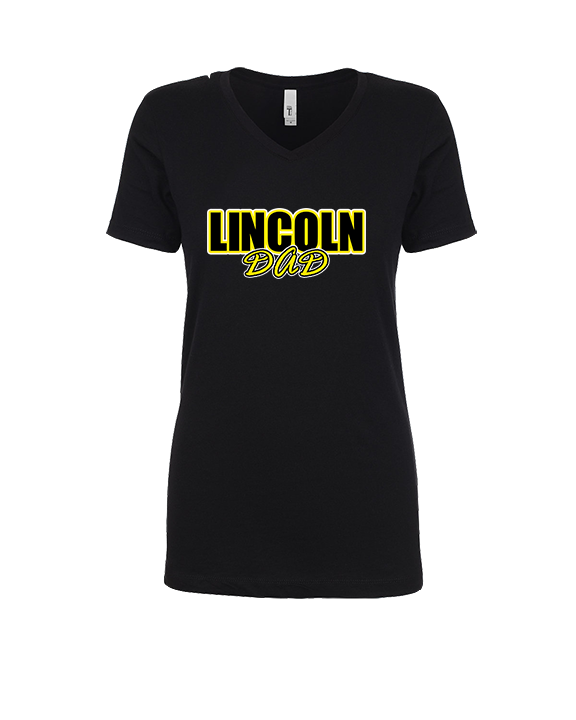 Lincoln HS Flag Football Dad - Womens V-Neck