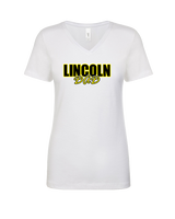Lincoln HS Flag Football Dad - Womens V-Neck