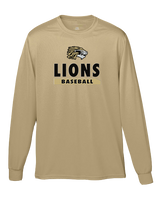 Kaufman Lions Baseball - Moisture Wicking Long Sleeve Shirt