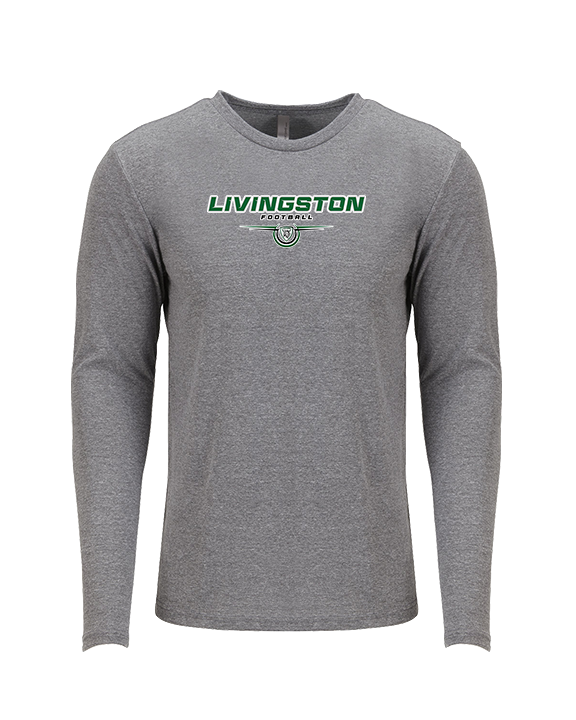 Livingston Lancers HS Football Design - Tri-Blend Long Sleeve