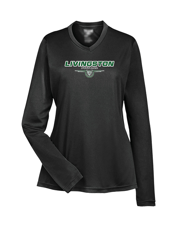 Livingston Lancers HS Football Design - Womens Performance Longsleeve