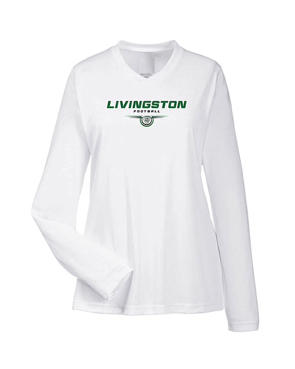 Livingston Lancers HS Football Design - Womens Performance Longsleeve