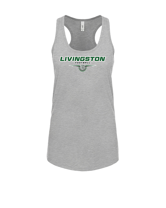 Livingston Lancers HS Football Design - Womens Tank Top