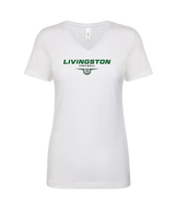 Livingston Lancers HS Football Design - Womens V-Neck
