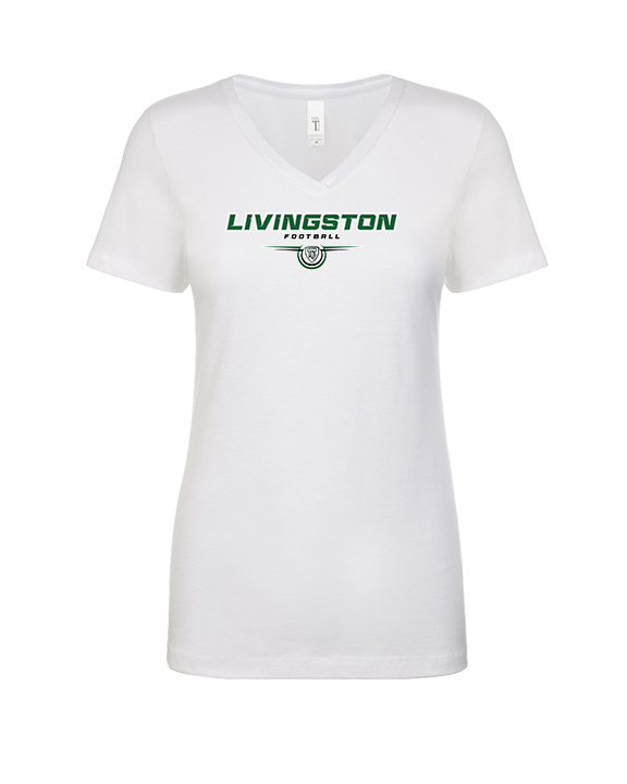 Livingston Lancers HS Football Design - Womens V-Neck