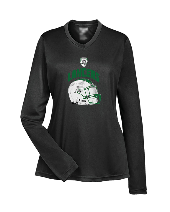 Livingston Lancers HS Football Helmet - Womens Performance Longsleeve