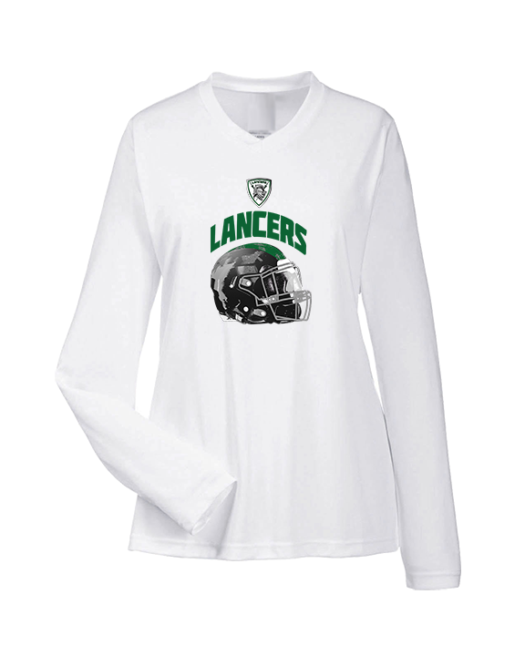 Livingston Lancers HS Football Helmet - Womens Performance Longsleeve