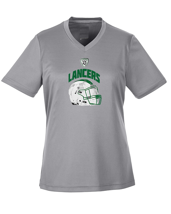 Livingston Lancers HS Football Helmet - Womens Performance Shirt