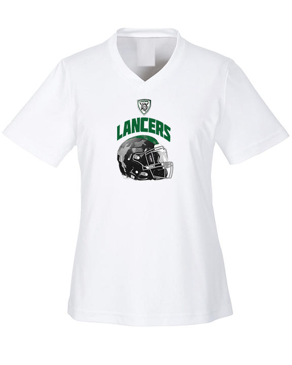 Livingston Lancers HS Football Helmet - Womens Performance Shirt