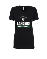 Livingston Lancers HS Football Property - Womens Vneck