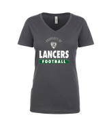 Livingston Lancers HS Football Property - Womens Vneck