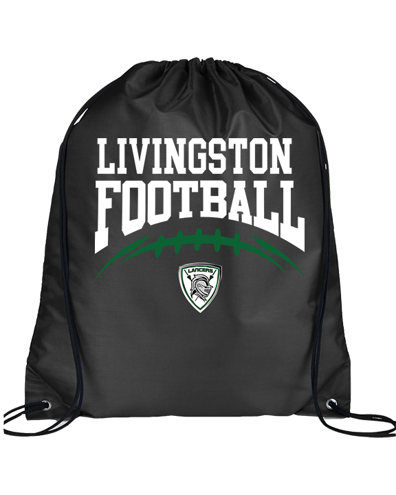 Livingston Lancers HS Football School Football - Drawstring Bag