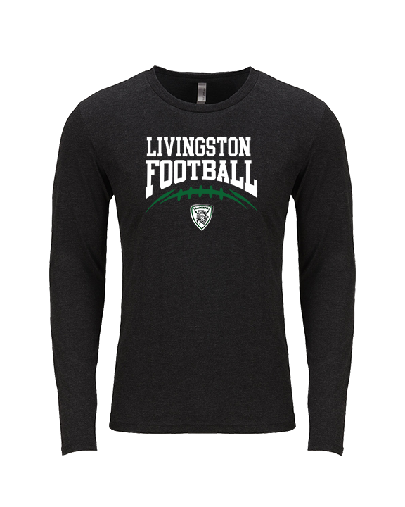 Livingston Lancers HS Football School Football - Tri-Blend Long Sleeve