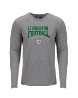 Livingston Lancers HS Football School Football - Tri-Blend Long Sleeve
