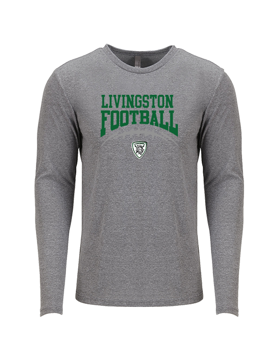 Livingston Lancers HS Football School Football - Tri-Blend Long Sleeve