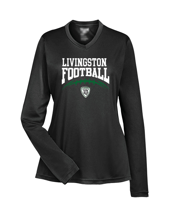 Livingston Lancers HS Football School Football - Womens Performance Longsleeve