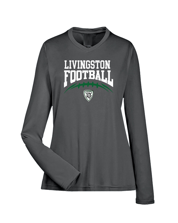 Livingston Lancers HS Football School Football - Womens Performance Longsleeve