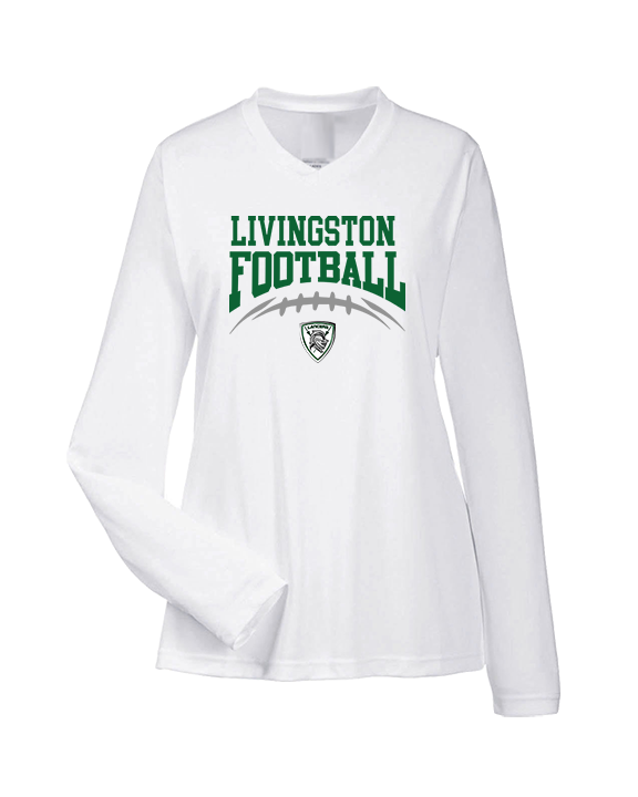 Livingston Lancers HS Football School Football - Womens Performance Longsleeve