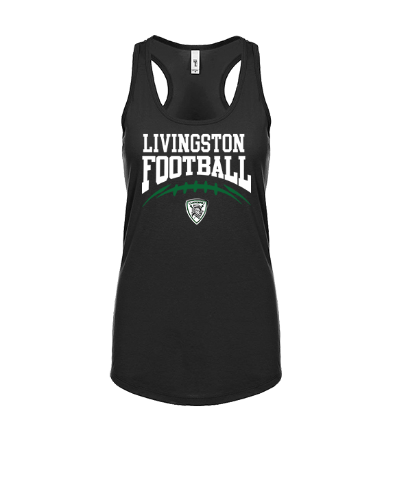 Livingston Lancers HS Football School Football - Womens Tank Top