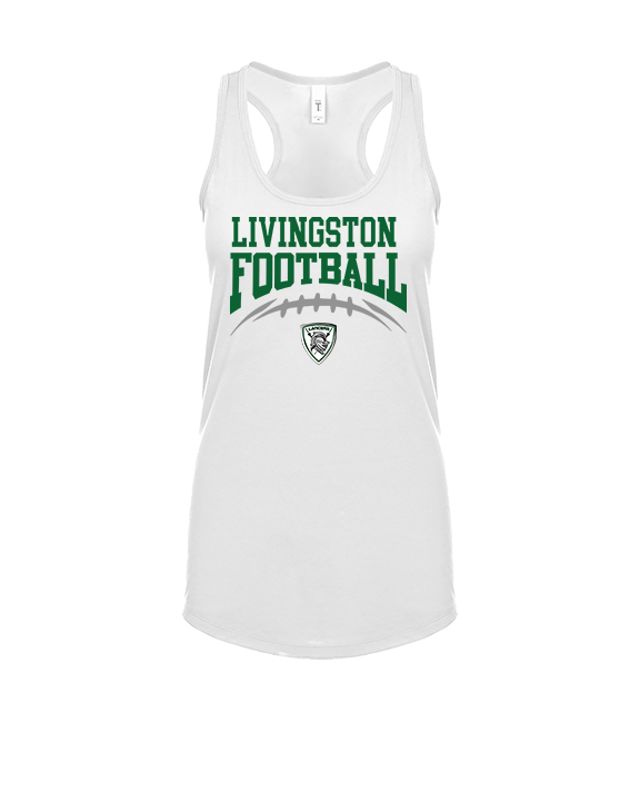 Livingston Lancers HS Football School Football - Womens Tank Top