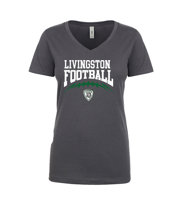 Livingston Lancers HS Football School Football - Womens Vneck