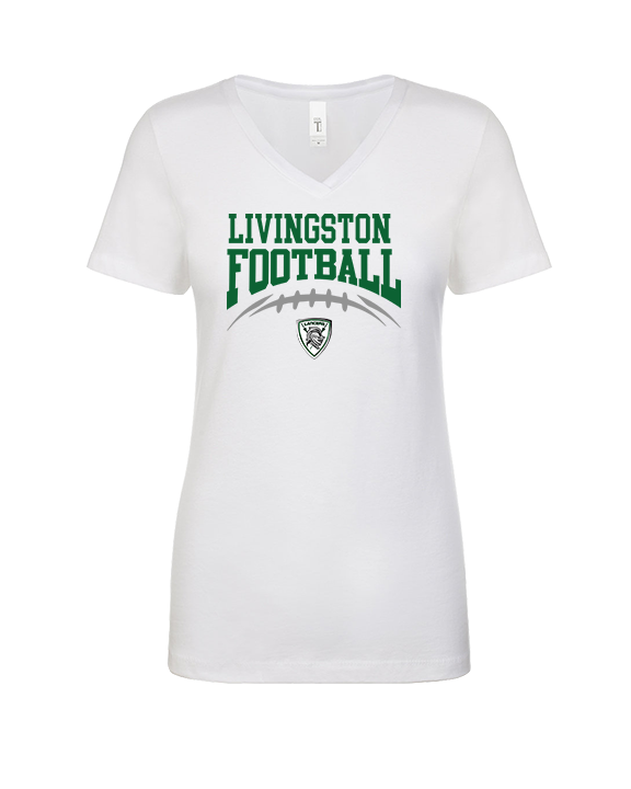 Livingston Lancers HS Football School Football - Womens Vneck
