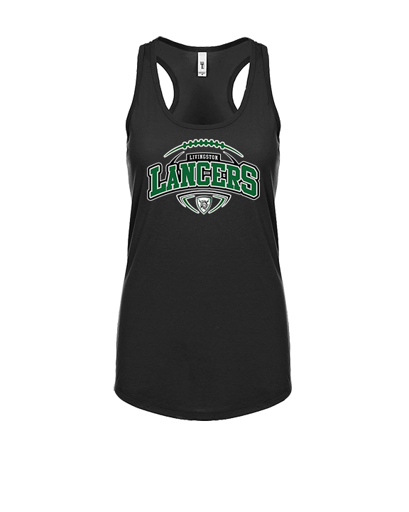 Livingston Lancers HS Football Toss - Womens Tank Top