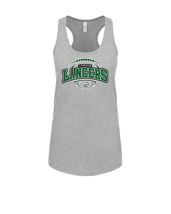 Livingston Lancers HS Football Toss - Womens Tank Top