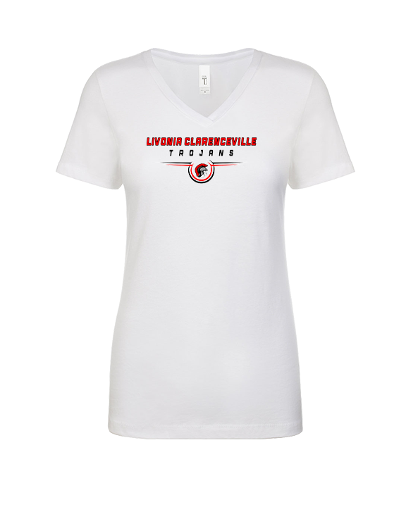 Livonia Clarenceville HS Football Design - Womens V-Neck