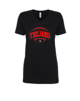 Livonia Clarenceville HS Football Toss - Womens Vneck
