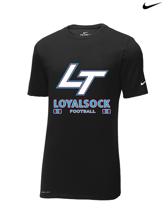 Loyalsock HS Football Stacked - Mens Nike Cotton Poly Tee