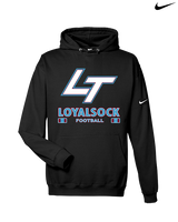 Loyalsock HS Football Stacked - Nike Club Fleece Hoodie