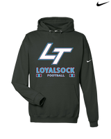Loyalsock HS Football Stacked - Nike Club Fleece Hoodie