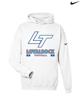 Loyalsock HS Football Stacked - Nike Club Fleece Hoodie