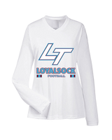 Loyalsock HS Football Stacked - Womens Performance Longsleeve