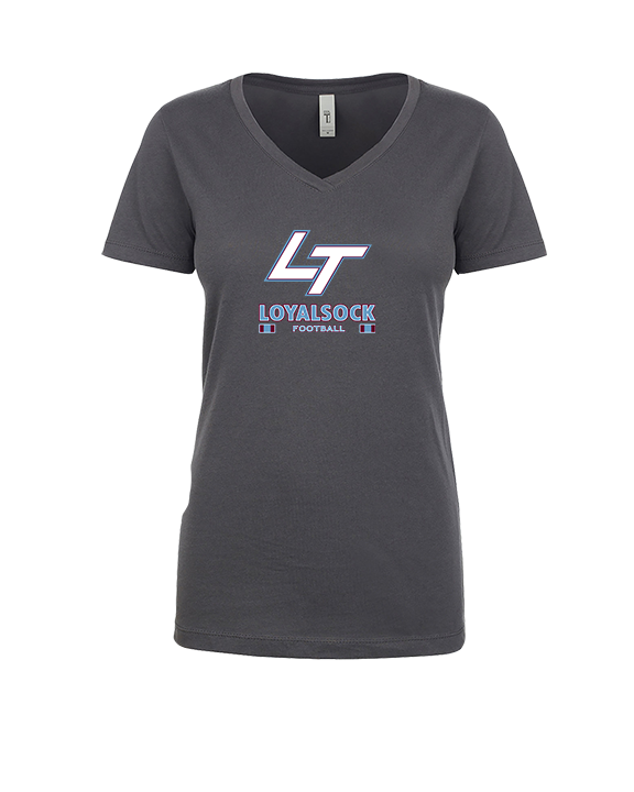 Loyalsock HS Football Stacked - Womens Vneck