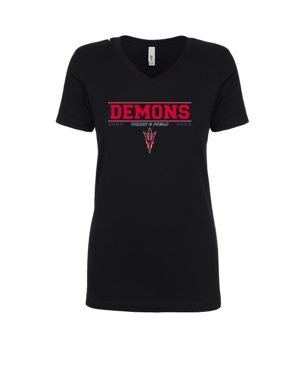 Lugoff Elgin HS Track & Field Border - Womens V-Neck