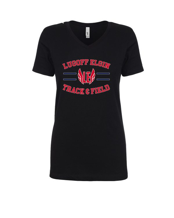 Lugoff Elgin HS Track & Field Curve - Womens V-Neck
