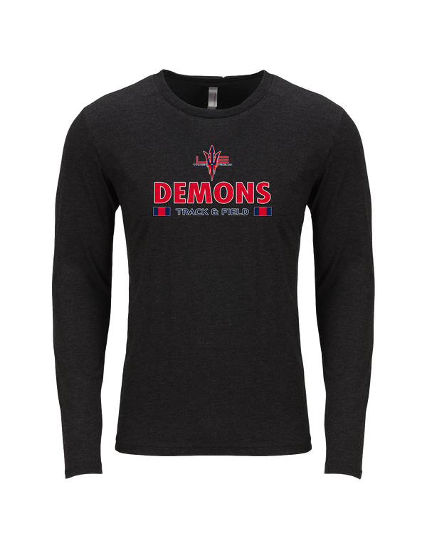 Lugoff Elgin HS Track & Field Stacked - Tri Blend Long Sleeve