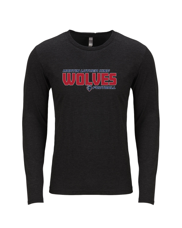 MLK HS Football Bold - Tri Blend Long Sleeve