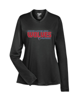 MLK HS Football Bold - Womens Performance Long Sleeve