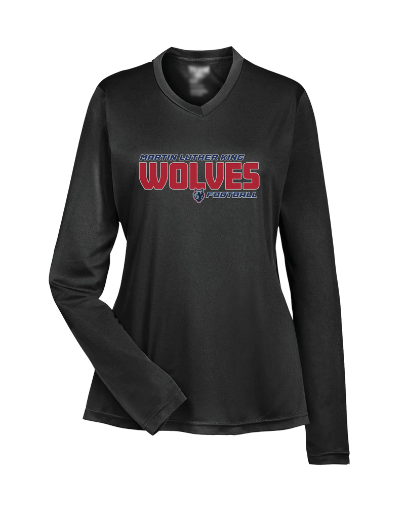 MLK HS Football Bold - Womens Performance Long Sleeve