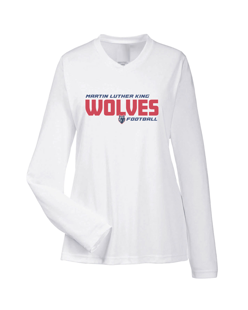 MLK HS Football Bold - Womens Performance Long Sleeve